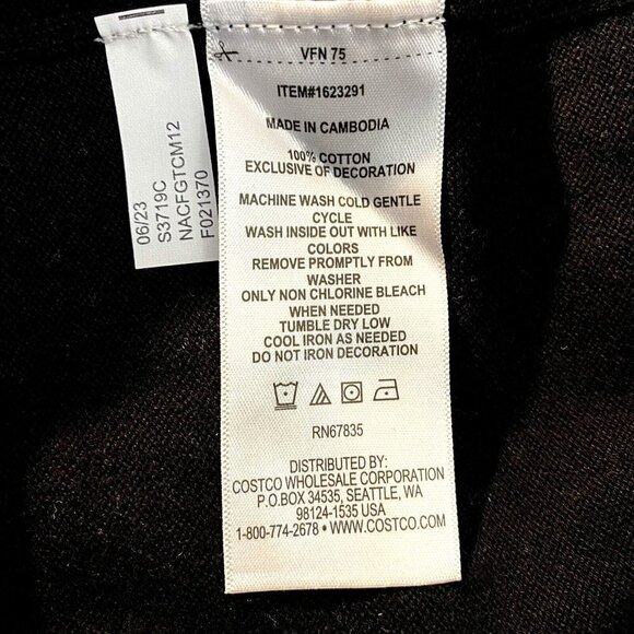 Nautica Crew Neck Sweater Top Mens size Large Black Off White Stripe - Picture 9 of 11